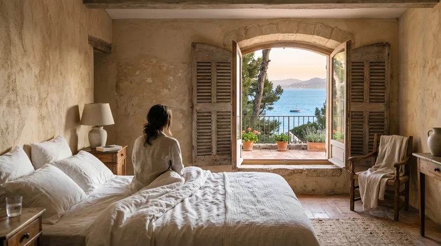 A bedroom of Villa Les Pins