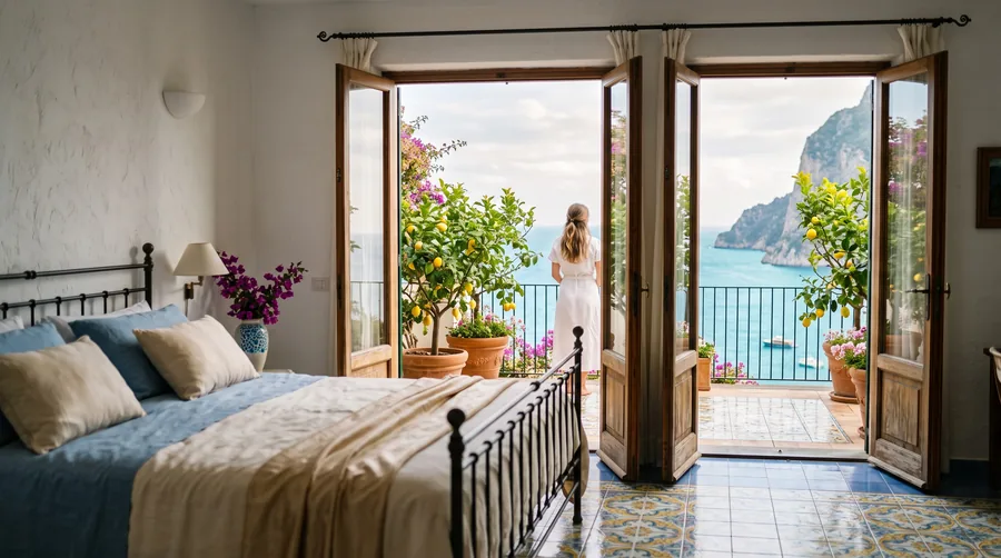 A bedroom of Villa Sirena